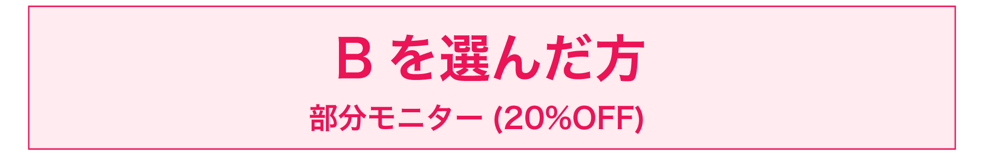 部分モニター(20%OFF)